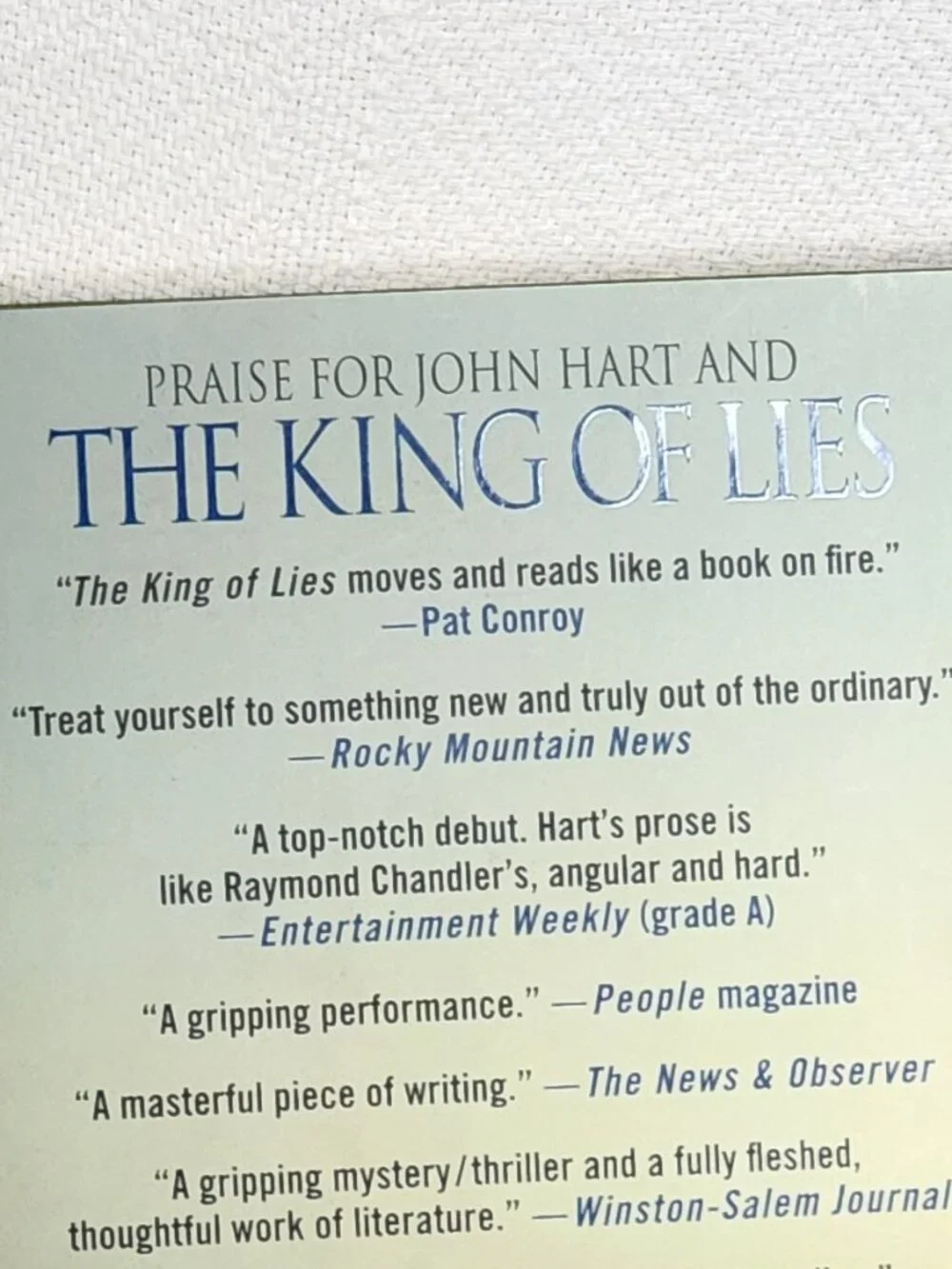 Down River A Novel by New York Times Best Selling Author John Hart Hardback Book